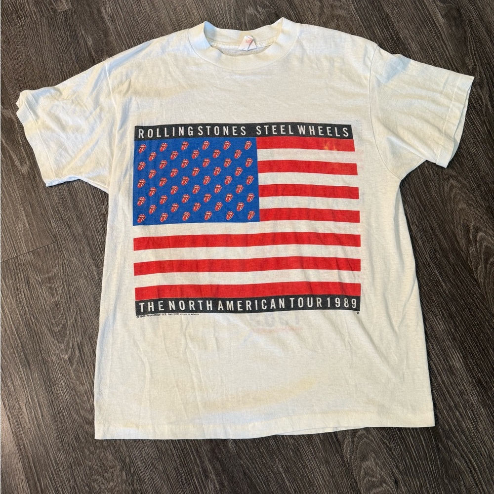 Original Rolling Stones Steel Wheels Tour 1989 Tee